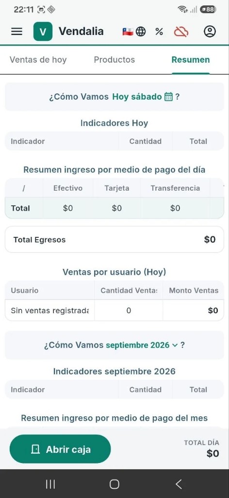 Vendalia app screenshot